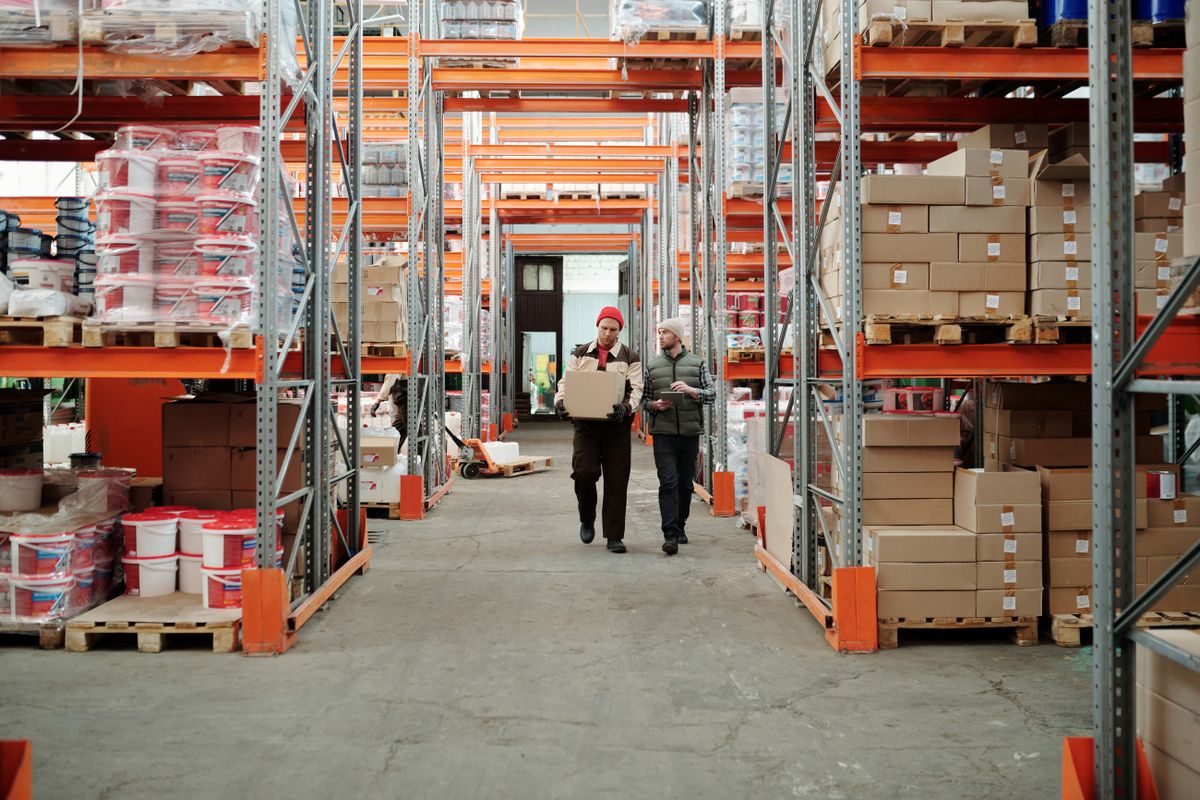 Warehouse aisle walkthrough